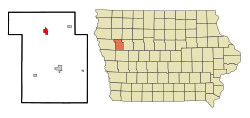 Location of Holstein, Iowa