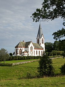 Köinge nya kyrka exteriör.