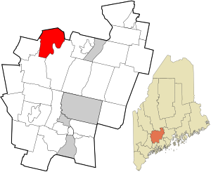 Location in Kennebec County and the state of Maine.