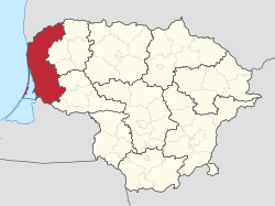 Location of Klaipėda County