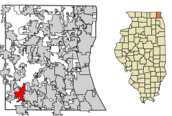 Location of North Barrington in Lake County, Illinois.