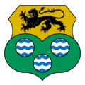 Arms of County Leitrim, Ireland, with three fountains