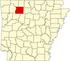 Map of Arkansas highlighting Newton County