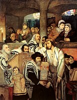 Jews Praying in the Synagogue on Yom Kippur, 1878, Tel Aviv Museum of Art