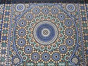 Decorative brightly coloured tiling in Morocco