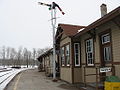 The track side of the Mid-Continent Railway Museum depot on February 22 2004.