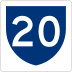 Highway 20 marker
