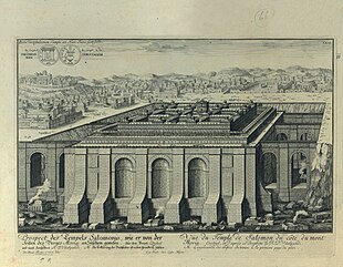 An imaginary view of the Temple, on a huge base in the foreground. 1721