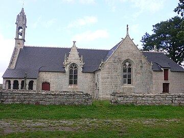 Façade sud de la chapelle.