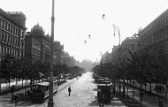 Boulevarden Schottenring, en del av Ringstrasse i Wien. Foto cirka 1905.