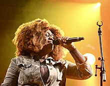 Tanya Stephens performing live at Reggae Geel, Belgium, 2023.jpg