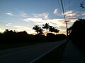 Road at sunset in Tequesta, 2012
