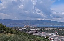 Titan cement plant in Drepano as seen from nearby hills