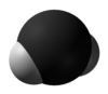 Space filling model of triplet methylene