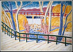 Van Cortlandt Park painting by Oscar Florianus Bluemner, created in 1936