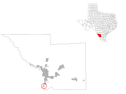 Location of El Cenizo, within Webb County, TX