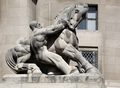 Man Controlling Trade at the Federal Trade Commission Building in Washington, D.C., by Michael Lantz (1942)