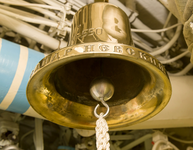 Ship's bell on the nuclear submarine Alexander Nevsky.