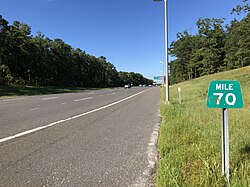The Garden State Parkway northbound in Ocean Township, Ocean County