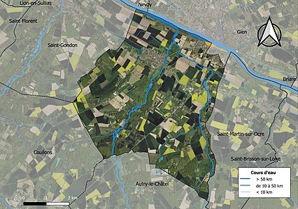 Carte orthophotographique de la commune en 2016.