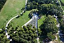 An aerial view of the Korean War Veterans Memorial