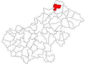 Location in Satu Mare County