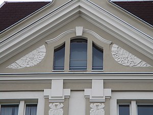 Detail of the gable pediment