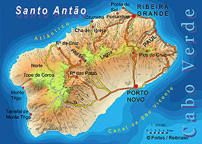 Mapa de Santo Antão