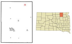 Location in Brown County and the state of South Dakota