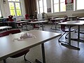 Klassenzimmer zur Wiedereröffnung nach Covid19-Schulschließung