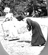 Croquet on the North Terrace in the 1890s