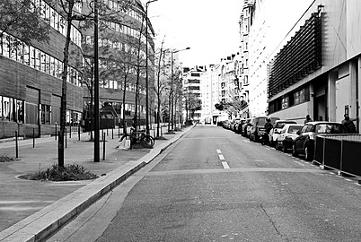 La rue à proximité de la rue des Peupliers.