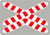 Level crossing without gates (several tracks)