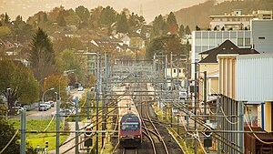 Gleisanlagen im Bereich des Bahnhofs (2014)