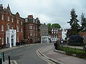 View of the north of the High Street Taken from the junction of Church Hill Some of the buildings are those of Harrow School