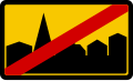 End of urban area