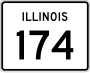 Illinois Route 174 marker