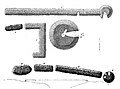 Plan by Hartman for the great mound and walls, Las Mercedes, 1896.