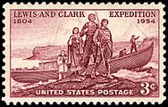 Lewis and Clark Expedition 150th anniversary issue, 1954