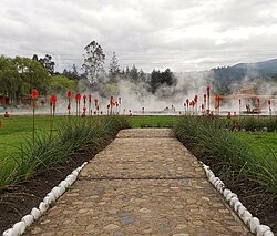 Thermal springs in the town of Los Baños del Inca