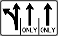 R3-H8caa Lane Use Control Sign (LT-T-T)