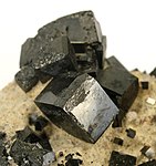 Magnetite with a rare cubic habit from St. Lawrence County, New York