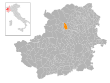 Localisation de Coassolo Torinese