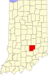 State map highlighting Bartholomew County