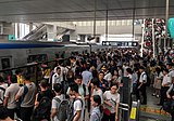 Southbound traffic of Line 13 during a Monday morning rush