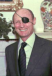 Moshe Dayan avec son cache-œil.