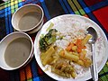 Dal-bhat-tarkari is a traditional dish in Nepalese cuisine