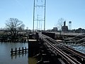 Abandoned K&T Bridge over Frankford Creek behind Frankford Arsenal, looking towards Kensington