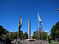 Obelisco en la Plaza Internacional, en la frontera entre Brasil y Uruguay