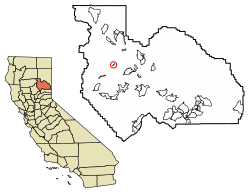 Location of Caribou in Plumas County, California.